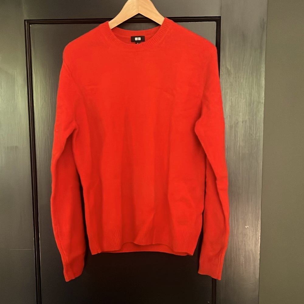 Uniqlo wool sweater orange coral size S